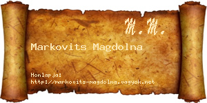 Markovits Magdolna névjegykártya